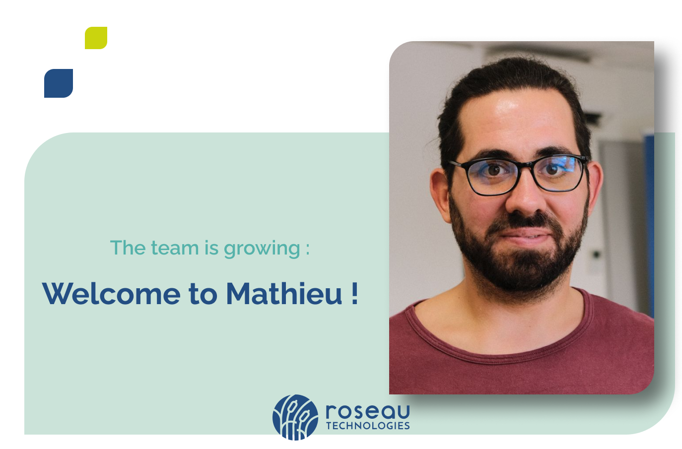 We're delighted to welcome Mathieu !